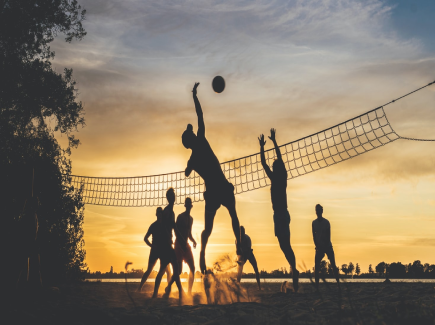 College volleyball team